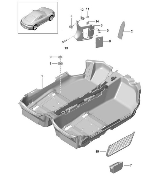 Diagram 807-010 Porsche 991 (911) MK1 2012-2016 Carrozzeria