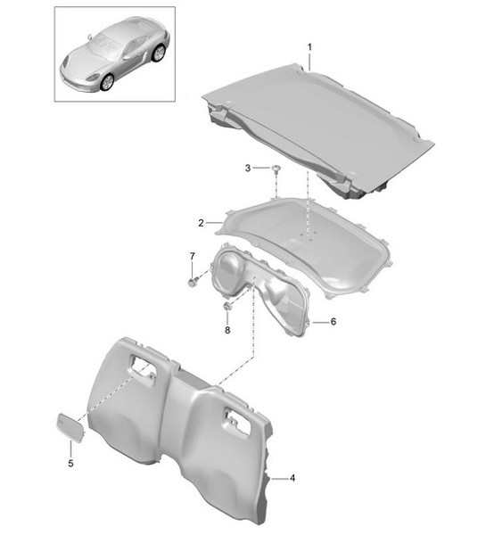 Diagram 807-025 Porsche Cayman 718C (982C) 2017>> Carrosserie