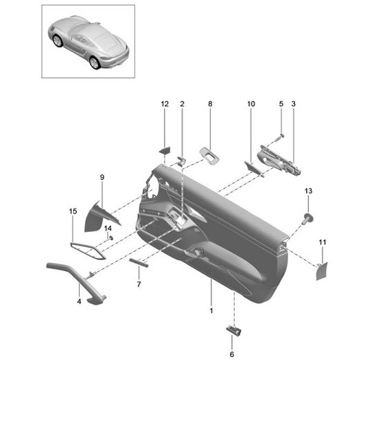 Diagram 808-000 Porsche 991 (911) MK2 2016-2019 Carrosserie