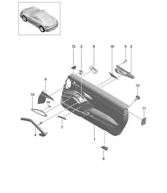 Diagram 808-050 Porsche Macan (95B) MK1 (2014-2018) Carrosserie