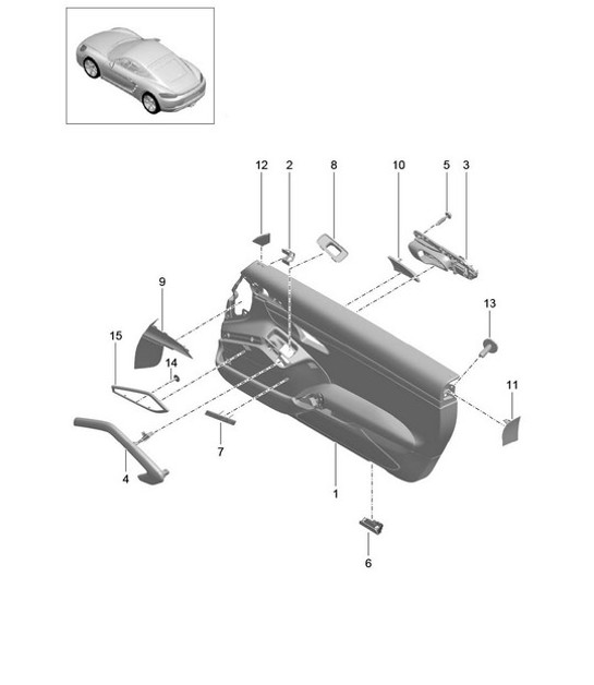 Diagram 808-060 Porsche 970.2 Panamera Turbo V8 4.8L (520Hp) 2014-16 Carrosserie