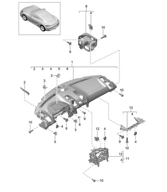 Diagram 809-000 Porsche 918 Spyder 2014-2015 