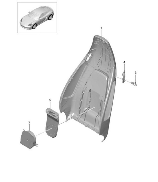 Diagram 817-019 Porsche Cayman 718 2.0L Manual (300 Bhp) Body
