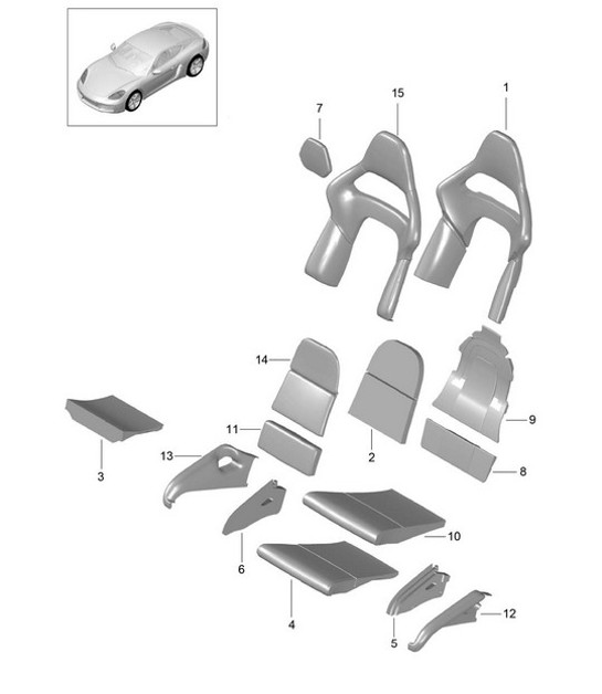 Diagram 817-062 Porsche Cayman 718C (982C) 2017>> Body