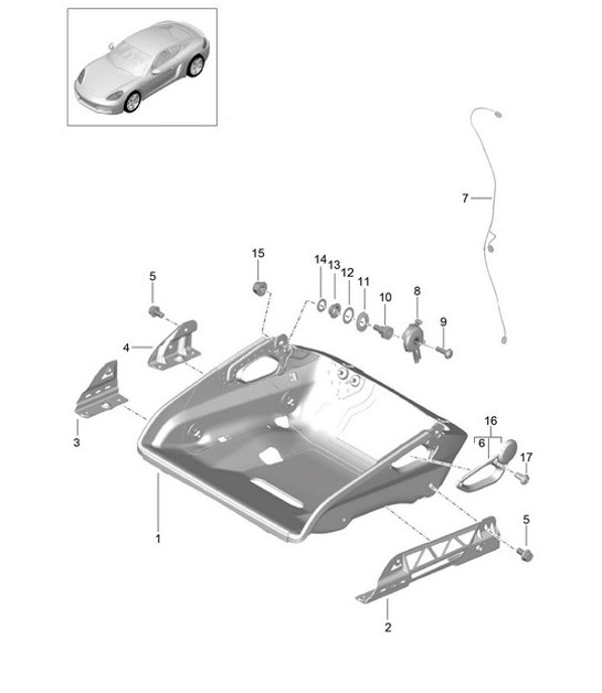Diagram 817-064 Porsche 911 1987-1989 3.2L G50 Karosserie
