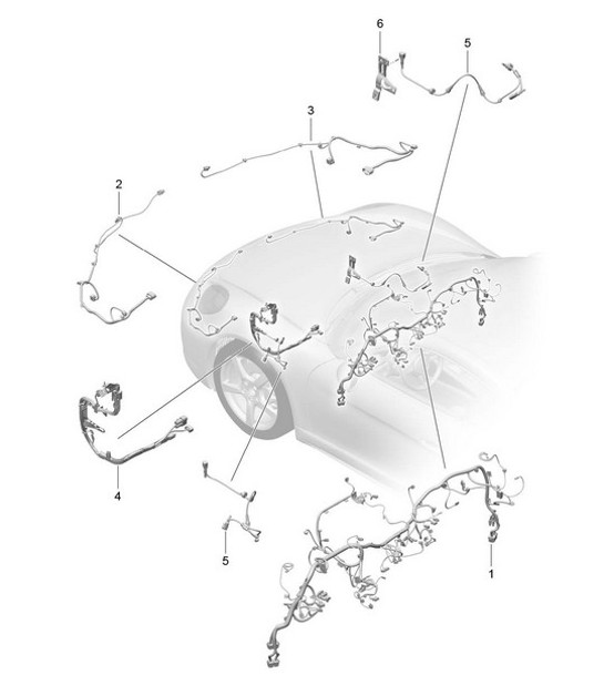 Diagram 902-011 Porsche Macan (95B) MK1 (2014-2018) Équipement électrique