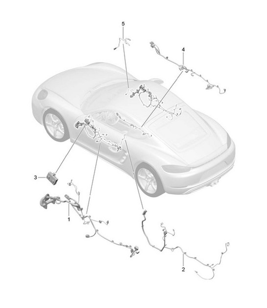 Diagram 902-015 Porsche 911 1984-1986 3.2L Materiale elettrico