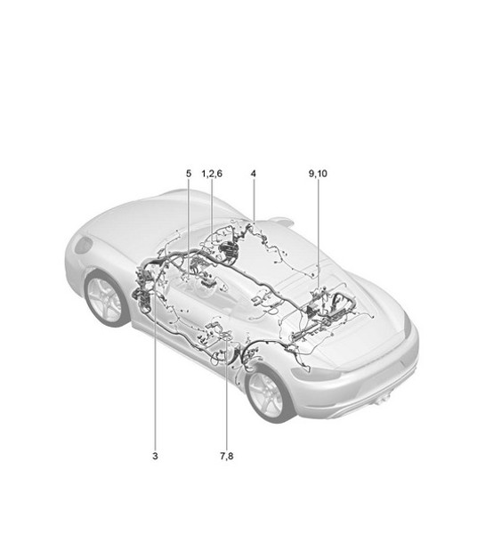 Diagram 902-060 Porsche Boxster 718 (982) 2017>> Electrical equipment