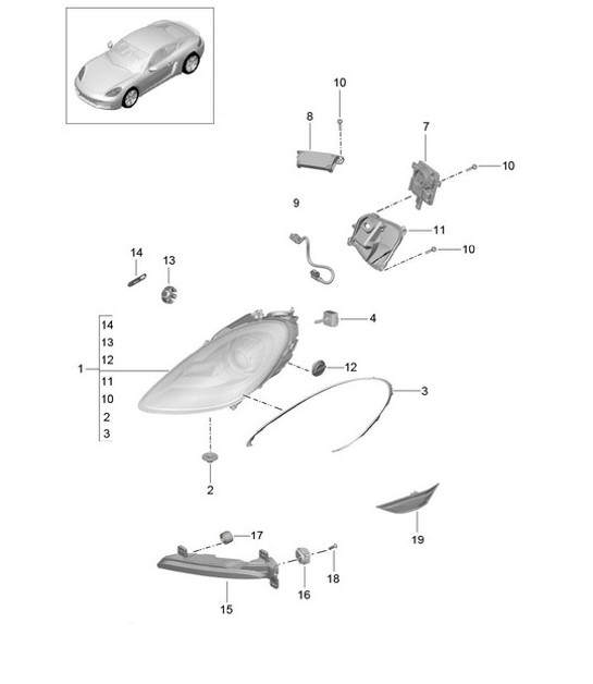 Diagram 905-000 Porsche Carrera GT 2003-06 