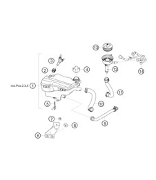 Circuito di raffreddamento del vaso di espansione 982 Cayman GT4 Clubsport 2019-2020