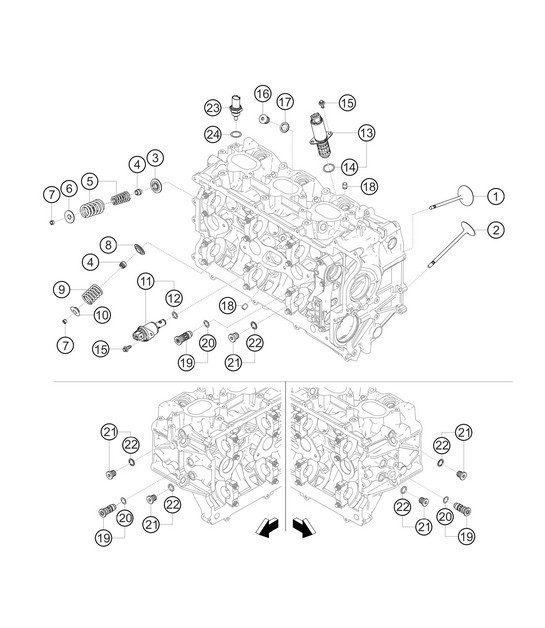 Diagram 1.1-06 Porsche 997 (911) MK2 2009-2012 Motore