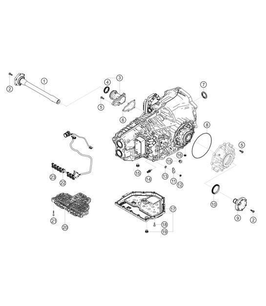Diagram 3.3-02 Porsche Cayman 718C (982C) 2017>> Transmisión