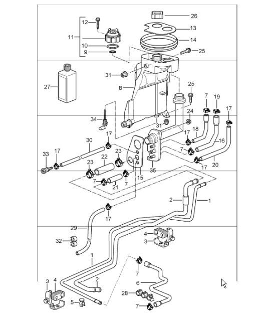Diagram 105-20 Porsche Boxster 981 Spyder 3.8L 2016 Moteur
