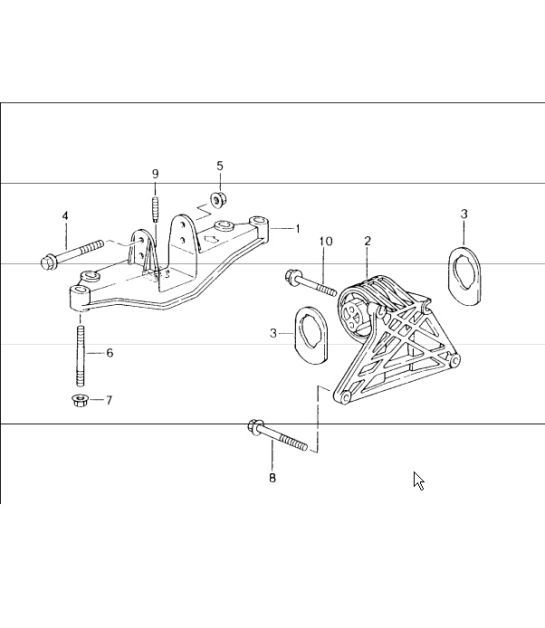Diagram 109-00 Porsche Boxster 986 2.7L 2003-04 Engine