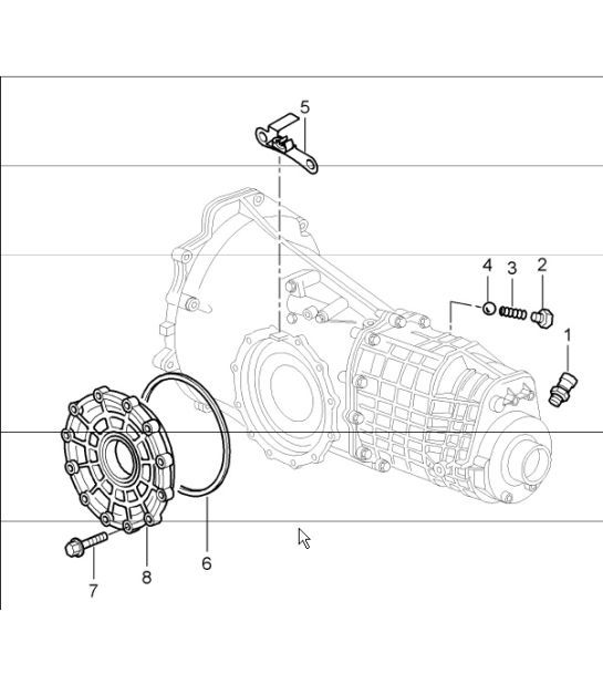 Diagram 302-05 Porsche Macan (95B) MK1 (2014-2018) Transmisión