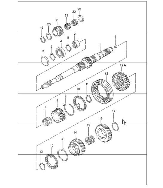 Diagram 303-00 Porsche 991 (911) MK2 2016-2019 Transmission