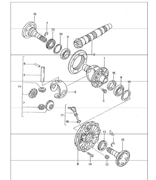 Diagram 305-00 Porsche 356 1950-55 Transmission