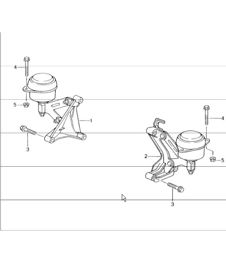 tiptronic : suspension de transmission, joint fileté, moteur pour 986 Boxster A86.00 1997-99, 986 Boxster A86.05 2000-04 et 986 Boxster S A86.20 2000-04