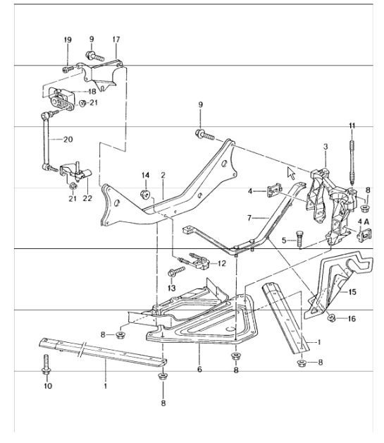 Diagram 501-01 Porsche Boxster 718 2.0L Manual (300 Bhp) 2017>> Hinterachse