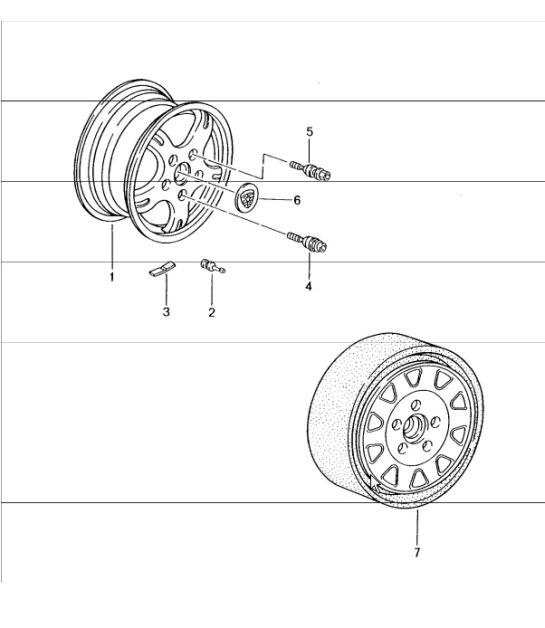 Diagram 601-00 Porsche Macan (95B) MK1 (2014-2018) Ruote, freni
