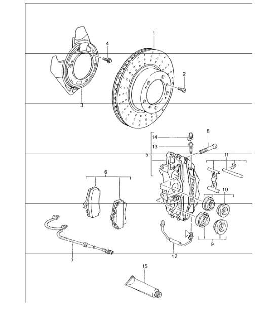 Diagram 603-00 Porsche Macan (95B) MK1 (2014-2018) Wheels, Brakes