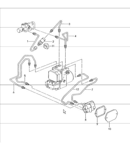 Diagram 604-08 Porsche 997 (911) MK2 2009-2012 Wielen, Remmen