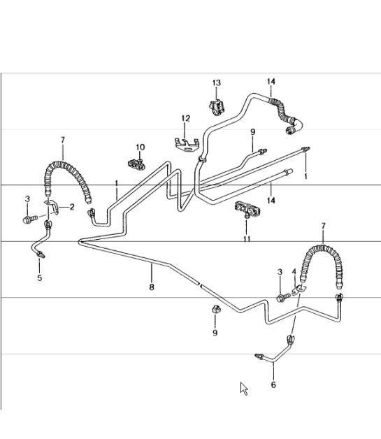 Diagram 604-15 Porsche 356B 1959-63 Räder, Bremsen