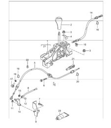 selector lever tiptronic 986 Boxster 1997-04