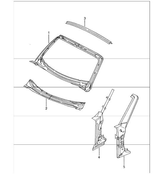 Diagram 801-45 Porsche 996 (911) (1997-2005) Body