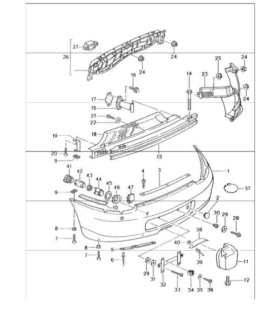 Diagram 802-05 Porsche 356 (1950-1965) Carrocería