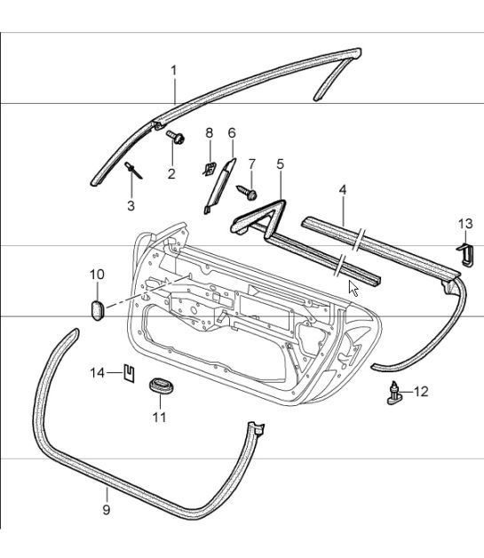 Diagram 804-10 Porsche 997 MKII GT2 RS 2011-13 Carrosserie
