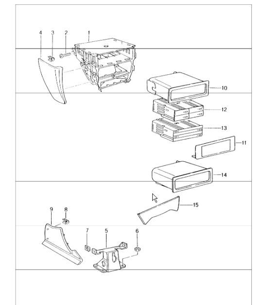 Diagram 809-15 Porsche 991 (911) MK2 2016-2019 Carrosserie