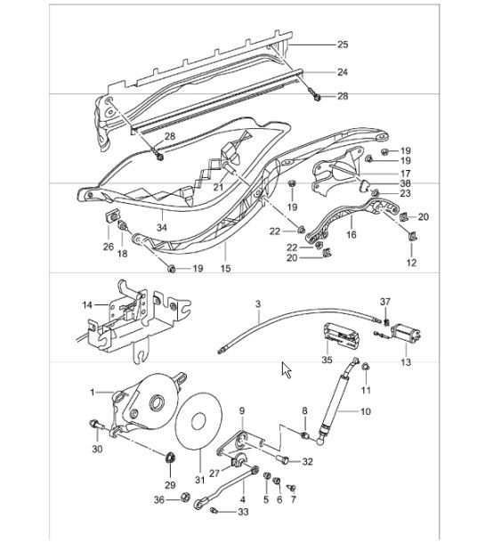 Diagram 811-12 Porsche 996 (911) (1997-2005) Body