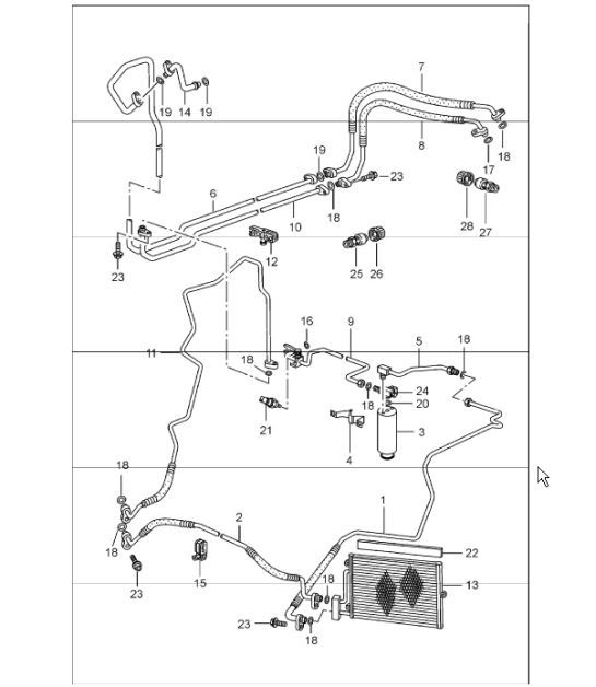 Diagram 813-25 Porsche Macan (95B) MK1 (2014-2018)  车身