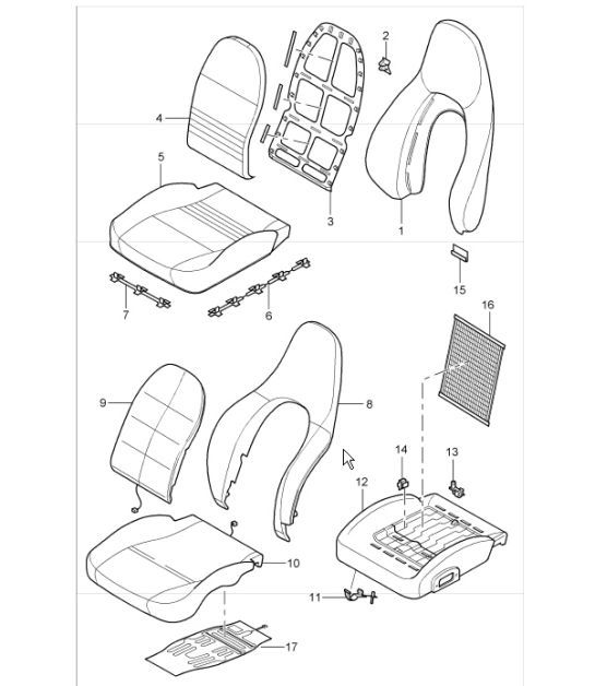 Diagram 817-05 Porsche 996 (911) (1997-2005) Body