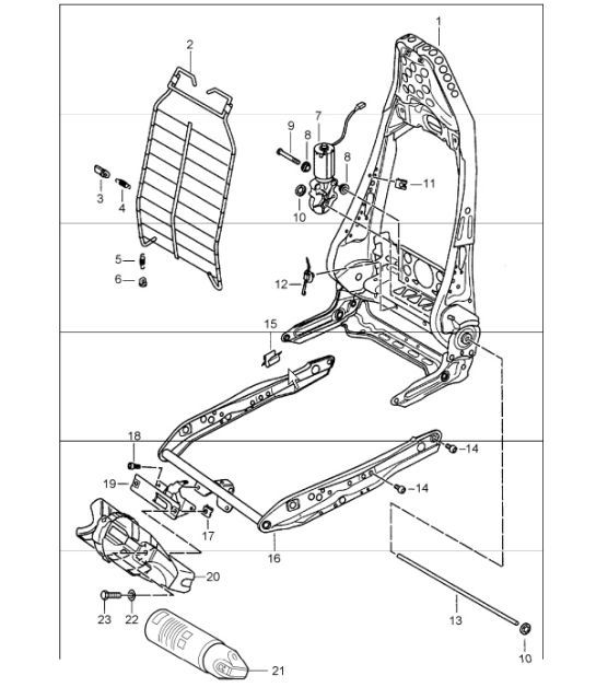 Diagram 817-15 Porsche 996 (911) (1997-2005) Body