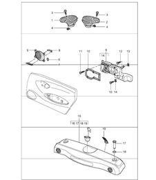 loudspeaker 986 Boxster M680 2002 ONWARDS