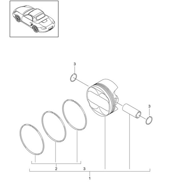 Diagram 102-005 Porsche Cayman 718C (982C) 2017>> 引擎