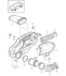 Luftfilter (Modell: A120, A121) 987.2 Boxster / Boxster S 2009-12