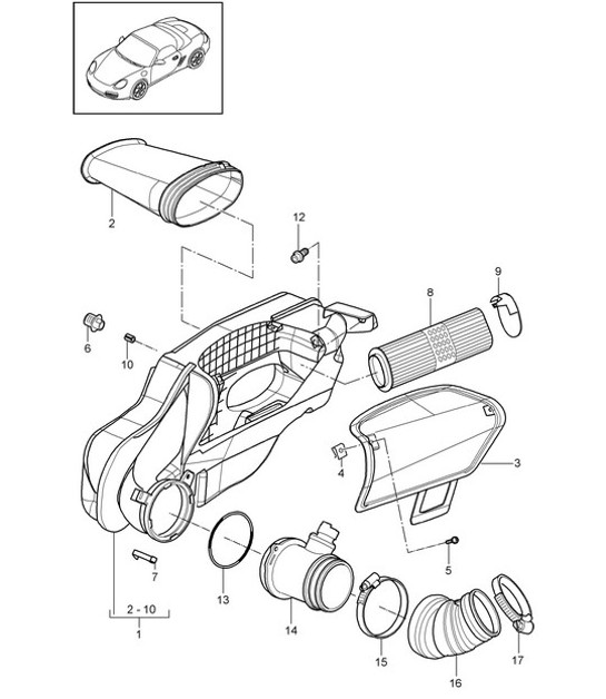 Diagram 106-000 Porsche Macan (95B) MK1 (2014-2018) Motor
