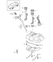 Fuel tank 987.2 Boxster / Boxster S 2009-12