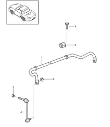 Stabilisatorstang 987.2 Boxster / Boxster S 2009-12