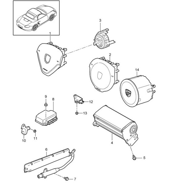 Diagram 403-006 Porsche Boxster 718 (982) 2017>> Eje delantero, dirección 