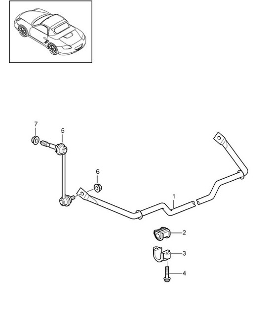 Diagram 501-003 Porsche 992.1 Speedster 4.0L 2019-24 Essieu arrière