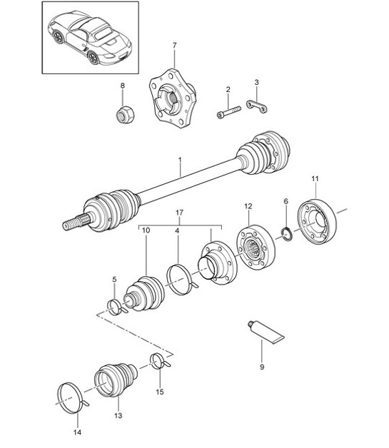 Diagram 501-005 Porsche 971.2 Panamera 4S 2.9L V6 2021-23 