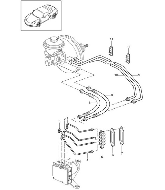 Diagram 604-005 Porsche Cayman S / GTS 3.4L 981 2013-16 车轮、制动器