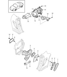 Ventilazione / Vano motore 987.2 Boxster / Boxster S 2009-12