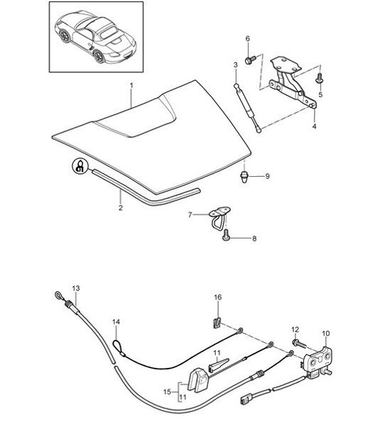 Diagram 803-005 Porsche Macan (95B) MK1 (2014-2018) Carrozzeria