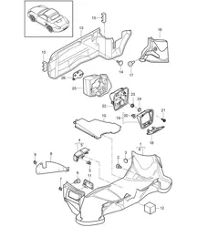 Luggage compartment - REAR - 987.2 Boxster / Boxster S 2009-12