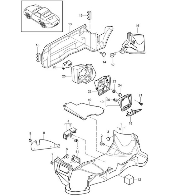 Diagram 807-001 Porsche Boxster 718 (982) 2017>> Body